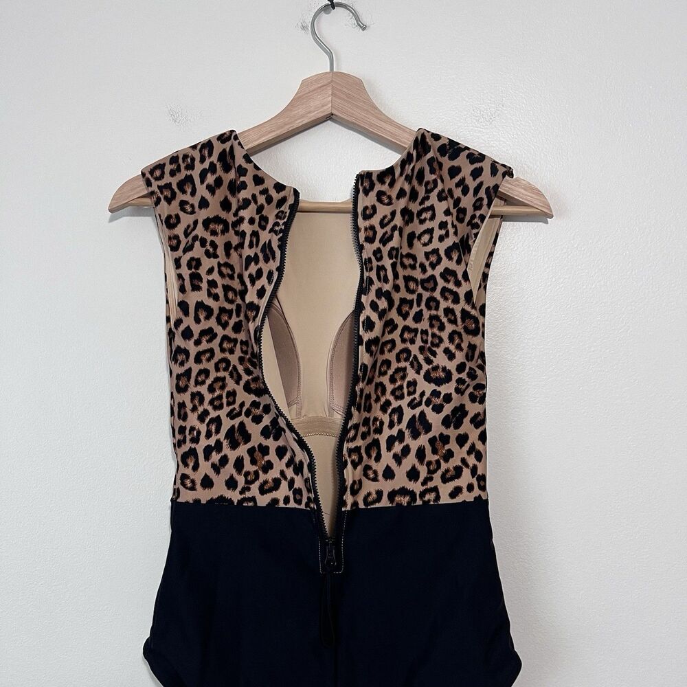 Summersalt The Surf One Piece Swimsuit Leopard Leo Print Black Size 6 NWT - Picture 9 of 10